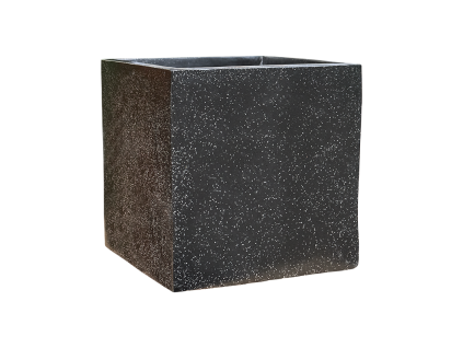 58366 obal baq terrazo cube cerna prumer 50 cm