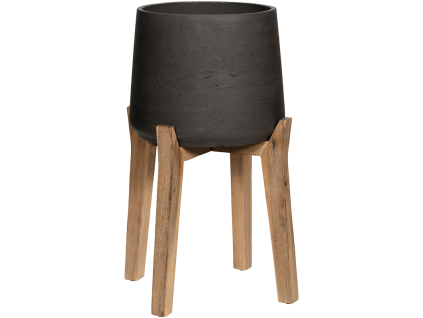 Obal Rough na nožičkách High - Patt M černá , průměr 23 cm
