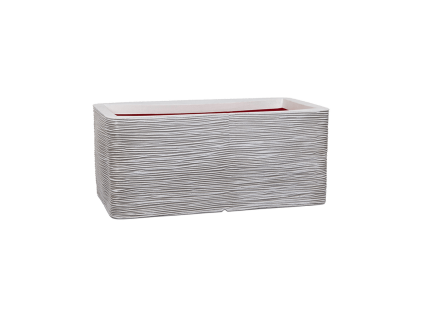Obal Capi Nature Rib NL - Planter Rectangle Ivory, průměr 39 cm