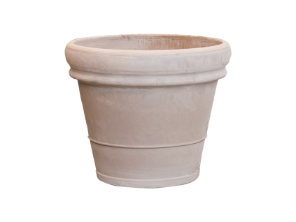 Obal Terra Cotta - Doppio bordo Grey, průměr 45 cm