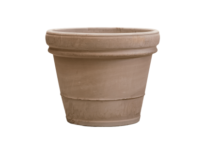 Obal Terra Cotta - Doppio bordo Grey, průměr 65 cm