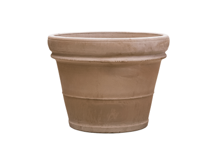 Obal Terra Cotta - Doppio Bordo Grey, průměr 76 cm