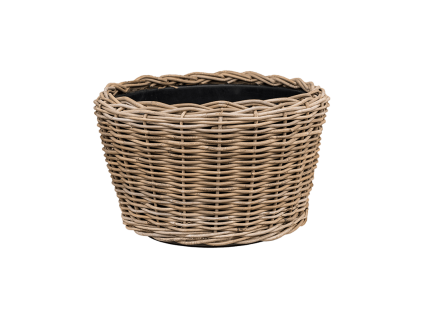 Obal Drypot Obal Rattan - Round grey, průměr 54 cm