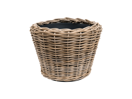 Obal Drypot Obal Rattan - Round grey, průměr 43 cm