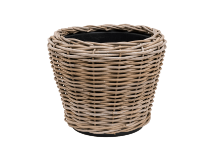 Obal Drypot Obal Rattan - Round grey, průměr 36 cm