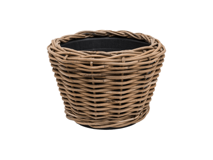 Obal Drypot Obal Rattan - Round grey, průměr 32 cm