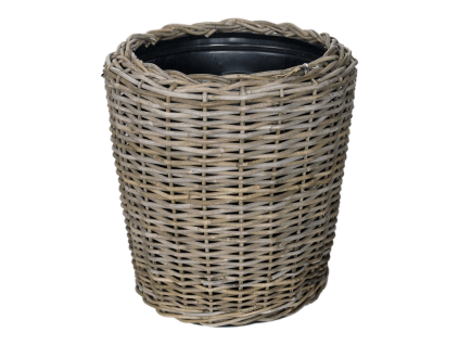 Obal Drypot Obal Rattan - Round grey, průměr 50 cm
