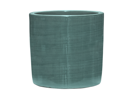 Obal Plain Striped - Cylinder Aqua, průměr 20 cm