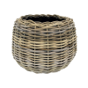 Obal Drypot Rattan Tina - Round Grey, průměr 29 cm