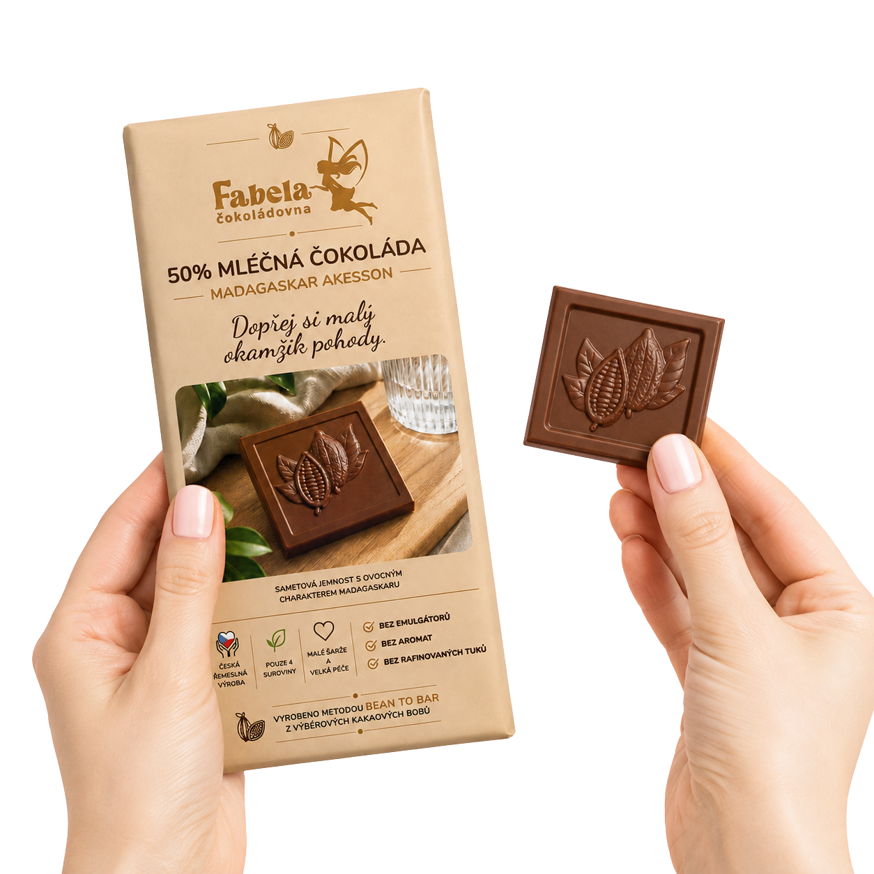 Krabička Fabela 50 % mléčné čokolády