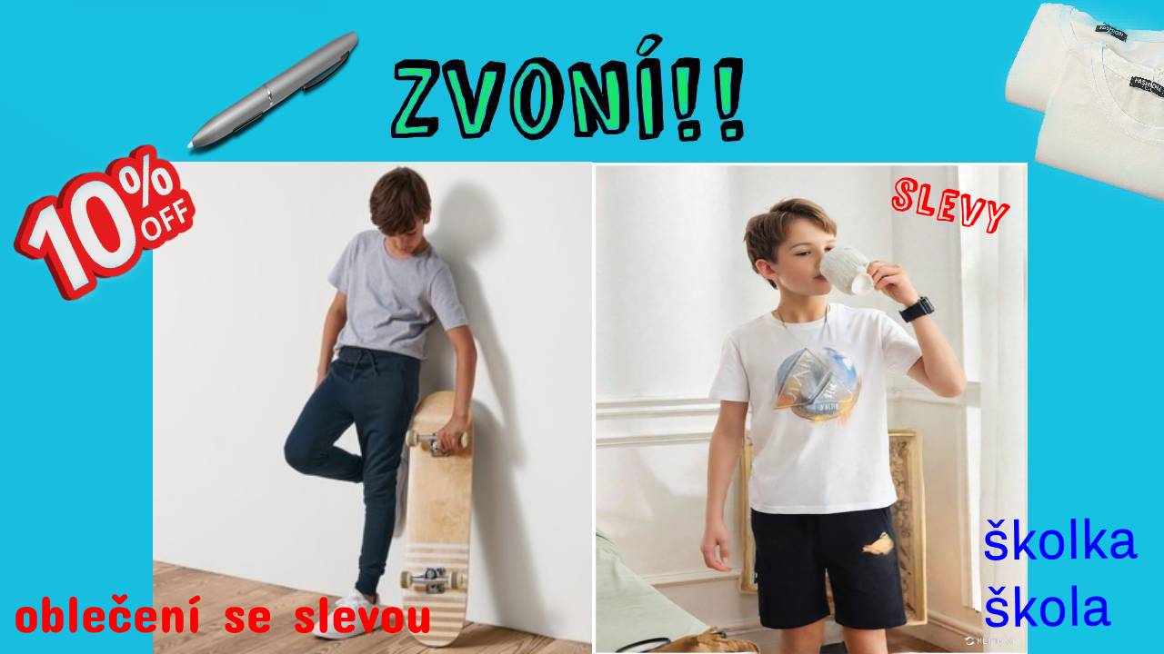 Dětské oblečení do školy a školky se slevou – nakupte výhodně!