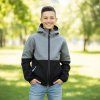 Softshellová bunda pro kluky šedo černá