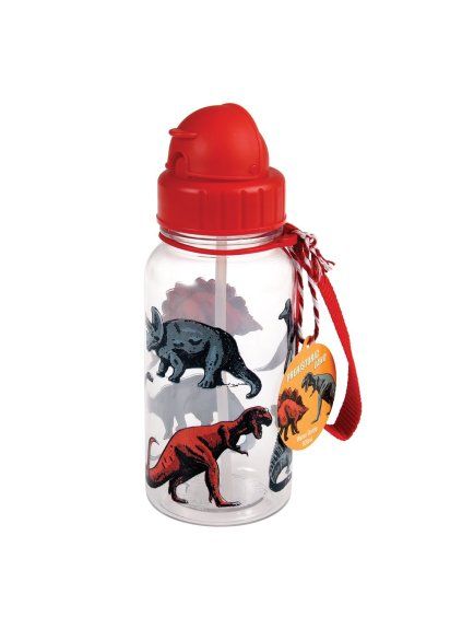 FĽAŠKA SO SLAMKOU 500ML DINOSAURI