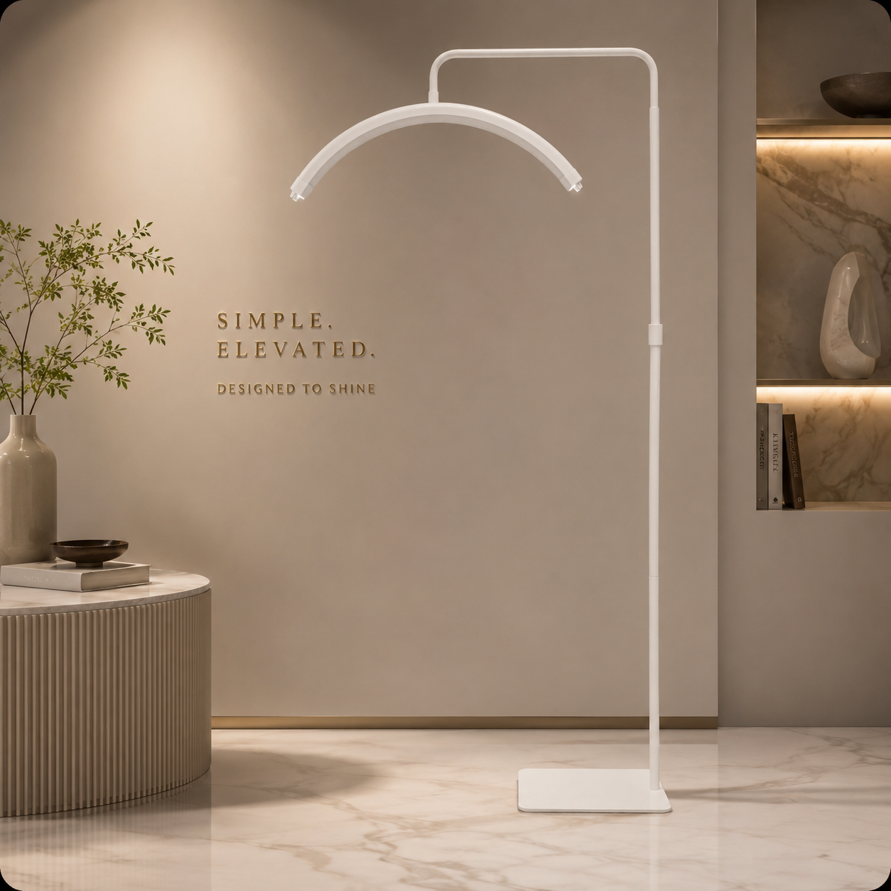 Kosmetická stojací LED lampa Moon Pro MAX – bílá – konstrukce