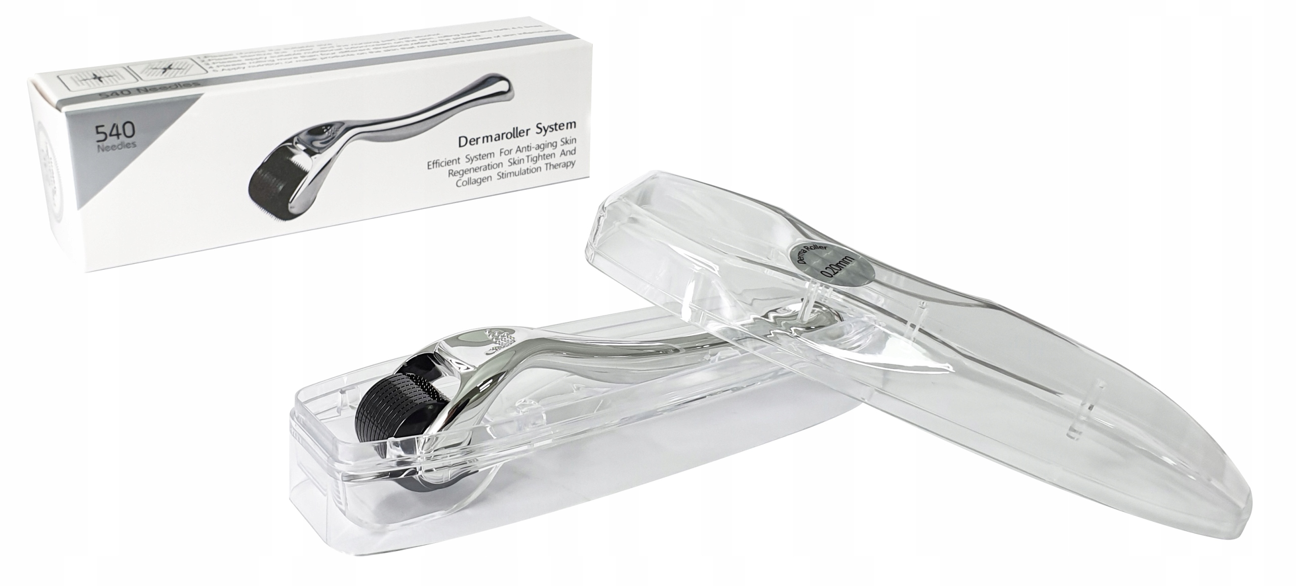 Derma roller 540 jehel 0,2 mm, ocel