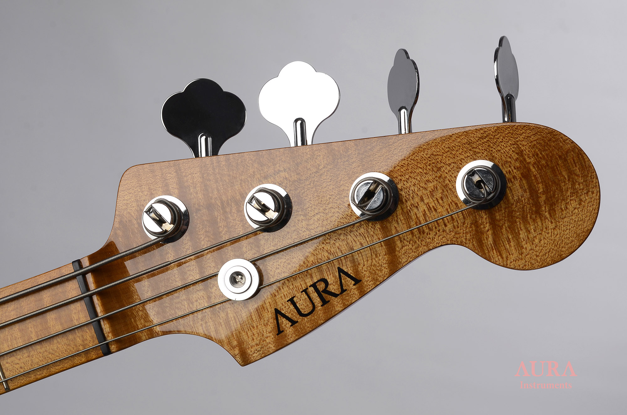 Bassguitar Aura Precision Bass Red Fiesta detail 3