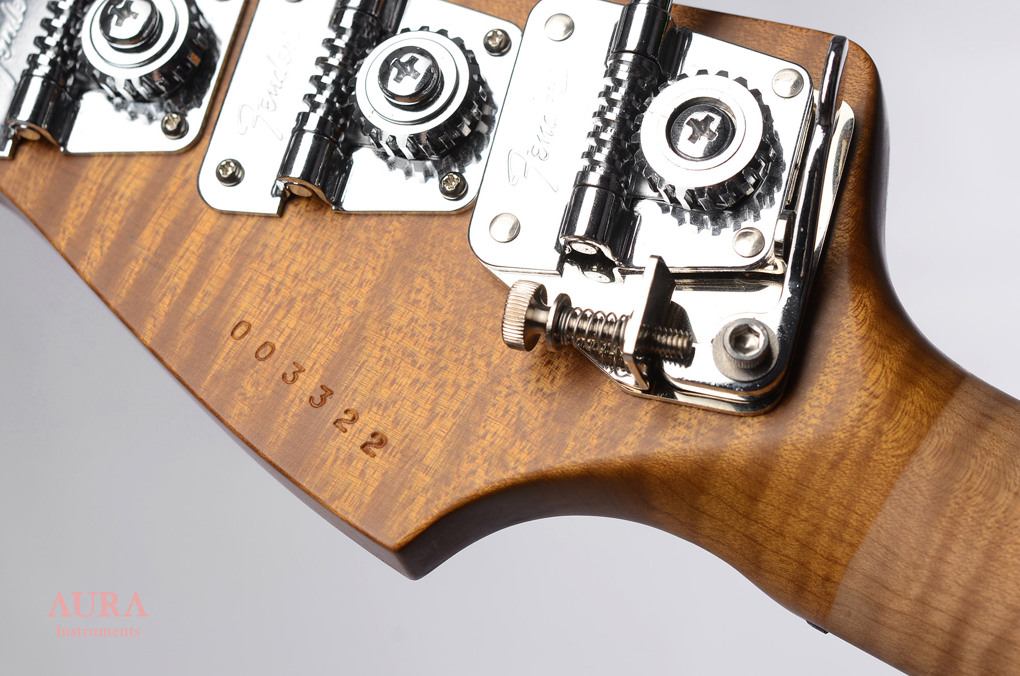 Bassguitar Aura Precision Bass Red Fiesta detail 5