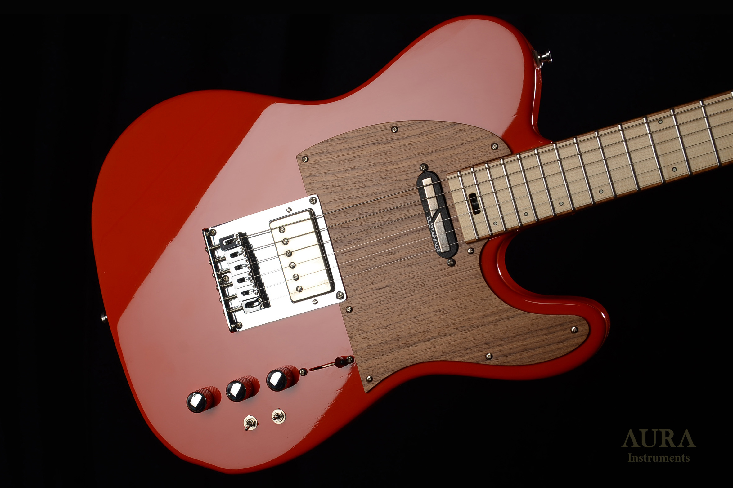 Handmade Aura Tele Sustainiac Guitar detail 3