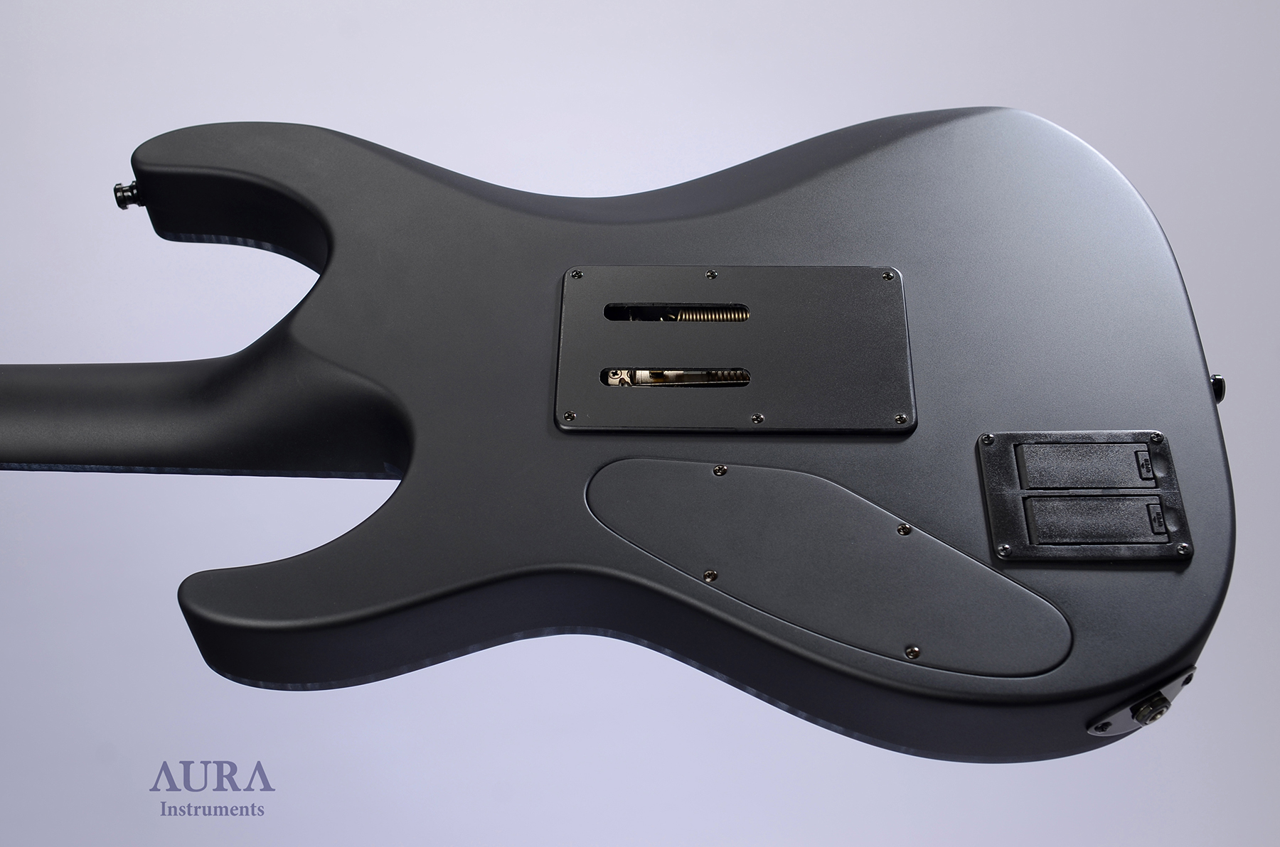 Handmade electric guitar Aura Black Pearl detail 13