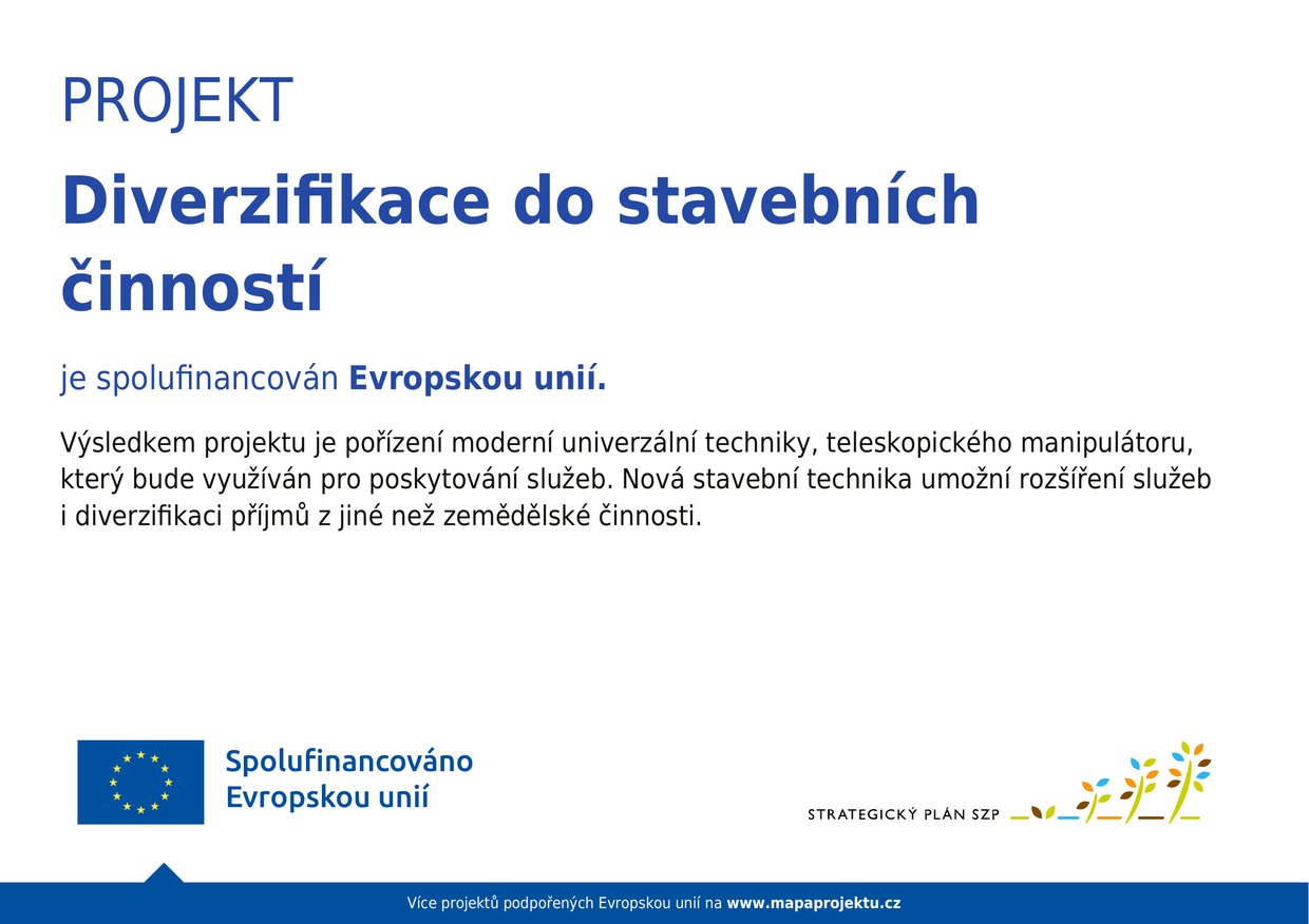 Plakát projektu Diverzifikace do stavebních činností