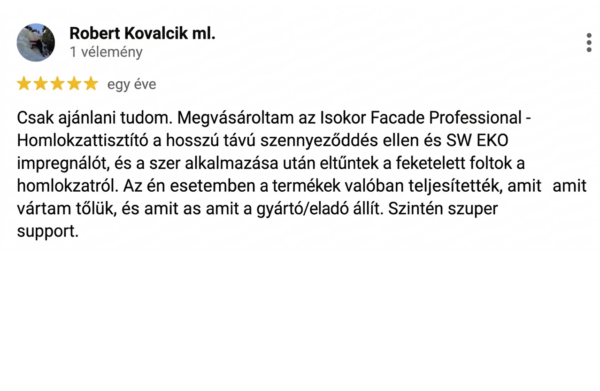 Google vélemény – Robert Kovalcik ml.