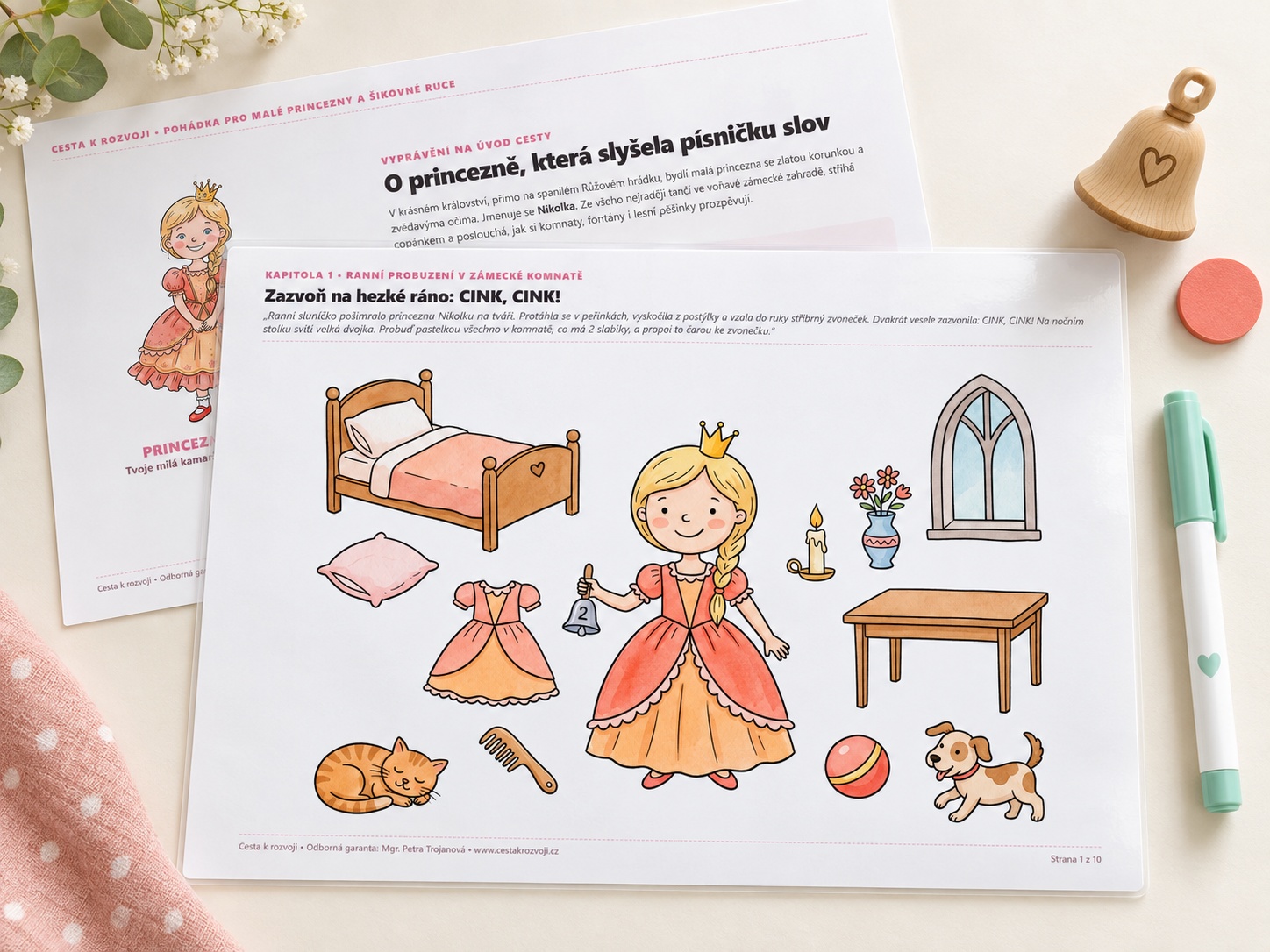 Aranžovaná ukázka pracovních listů Princezna Nikolka