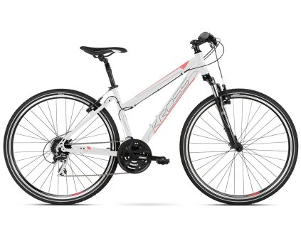 KROSS EVADO 3.0 2021 - white/coral (Velikost 19")