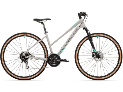 Rock Machine CROSSRIDE 300 Lady 2022 - Gloss Light Grey/Dark Grey/Mint (Velikost L)