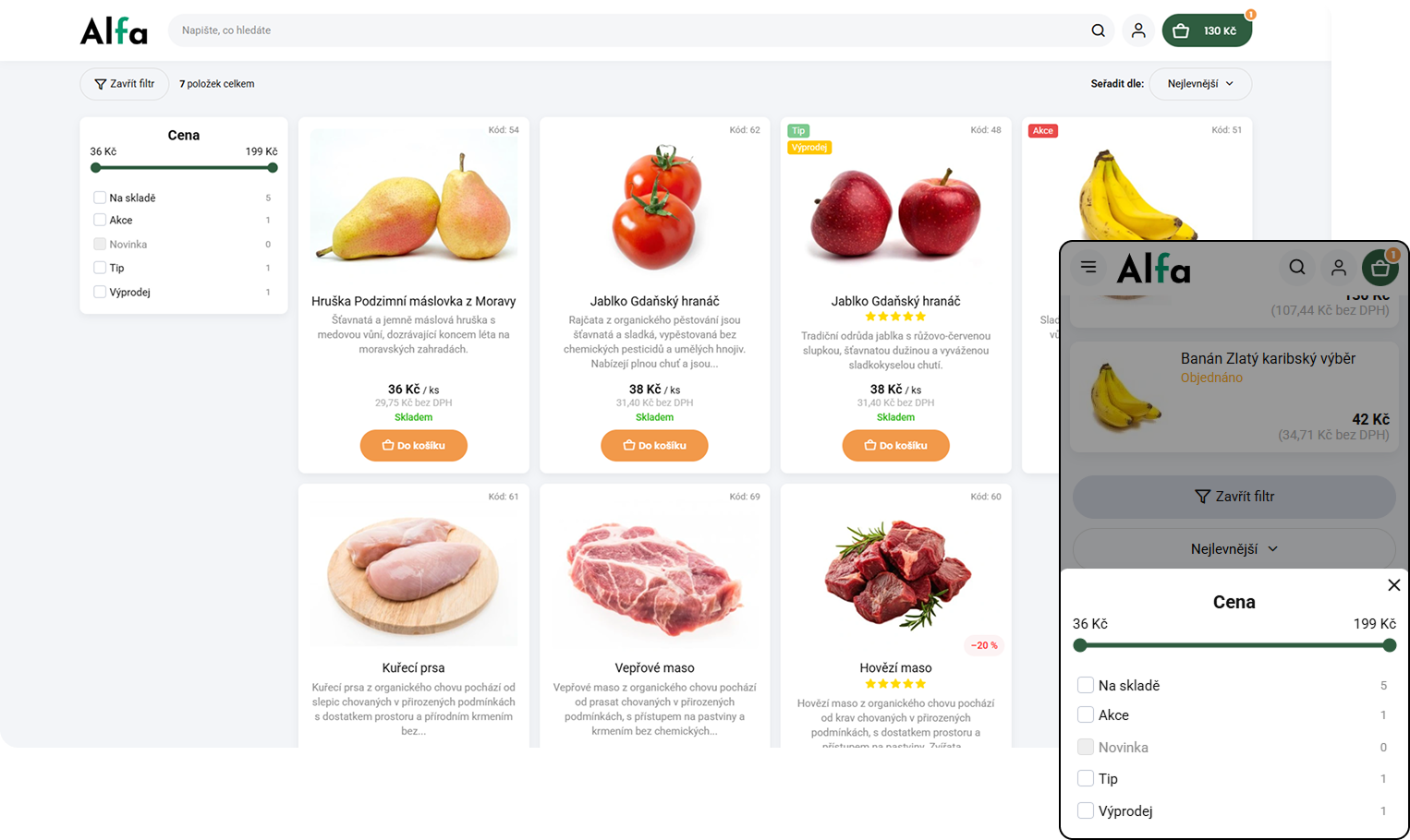 Otevírací filtry v kategorii