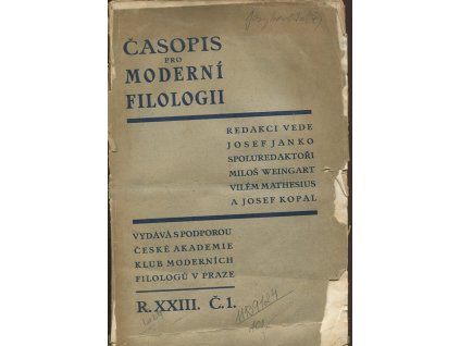 Časopis pro moderní filologii 1936 roč. XIII.