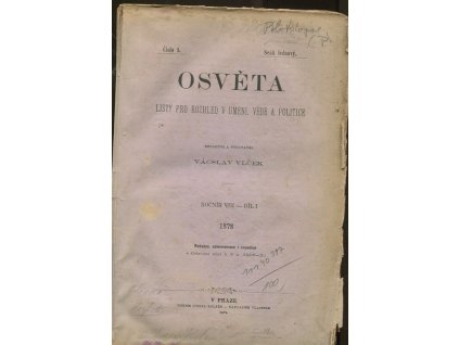 Osvěta - listy pro rozhled v umění, vědě a politice, ročník VIII., 1878