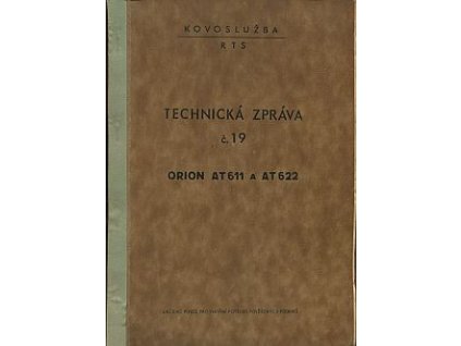 Technická zpráva č. 19 Orion AT 611 a AT 622, 0
