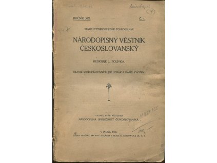 Národopisný věstník českoslovanský - Ročník XIX. - čísla 1-4