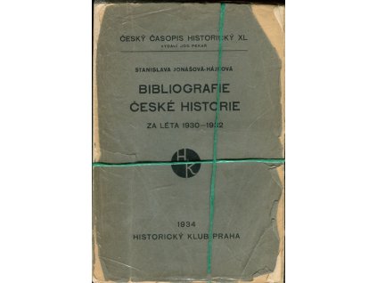 Bibliografie české historie : za léta 1930-1932, Stanislava Jonášová-Hájková, 1934