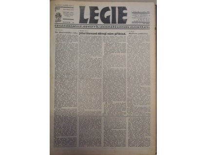 Legie - orgán nezávislé jednoty čsl. legionářů a kruhu přátel, ročník 12., 1937