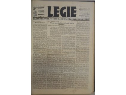 Legie - orgán nezávislé jednoty čsl. legionářů a kruhu přátel, ročník 11., 1936