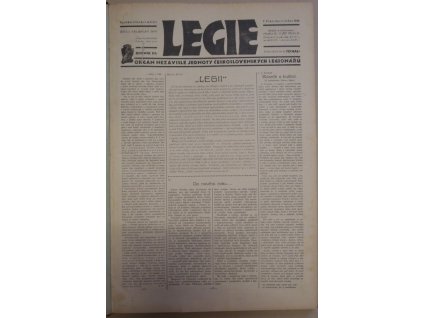 Legie - orgán nezávislé jednoty čsl. legionářů a kruhu přátel, ročník III., 1928