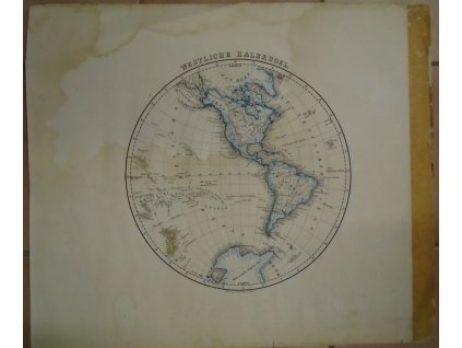 Mapa Východní polokoule - Oestliche Halbkugel