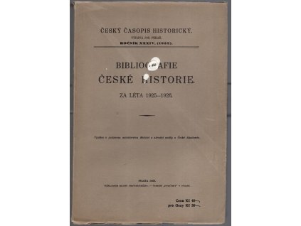 Bibliografie české historie : za léta 1925–1926