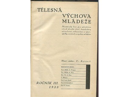 Tělesná výchova mládeže - ročník 3.