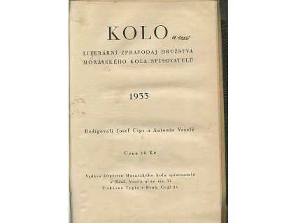 Kolo - literární zpravodaj družstva moravského kola spisovatelů