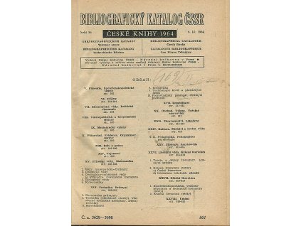 Bibliografický katalog ČSSR - České knihy 1964, seš. 36-52