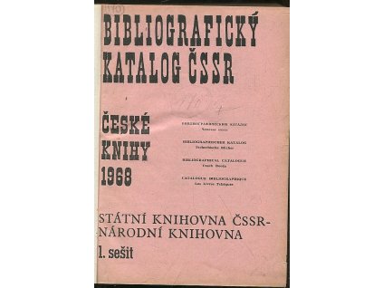 Bibliografický katalog ČSSR 1968 I + II