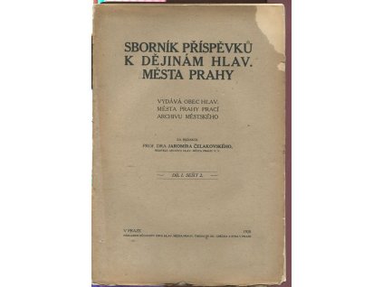 140790 sbornik prispevku k dejinam kral hlavniho mesta prahy dil 1 sesit ii