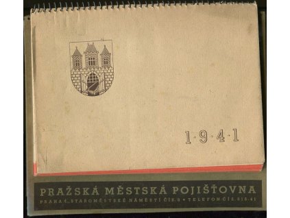 Kalendář 1941 – Pražská městská pojišťovna, 1941
