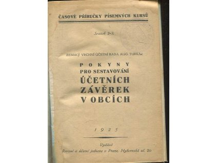 Pokyny pro sestavování účetních závěrek v obcích