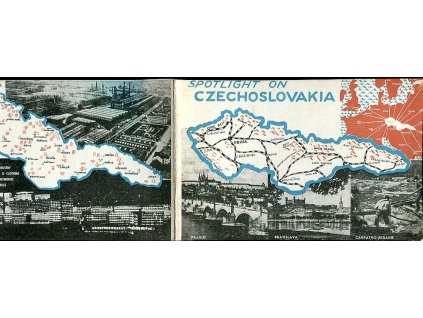 Spotlight on Czechoslovakia - dobová mapa Československa
