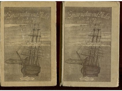 20.000 Meilen unterm Meer 1+2 svazek - 20 Tisíc mil pod mořem v NJ - historické vydání