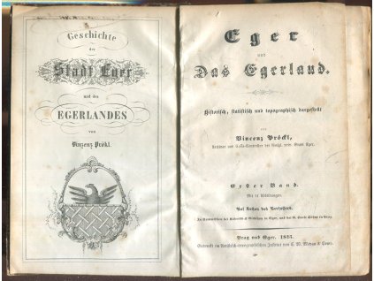 Eger und das Egerland - Historisch, statistisch und topographisch dargestellt von Author. Erster band mit 11 Abbildungen