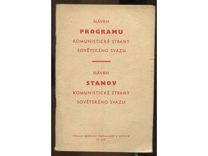 Návrh programu Komunistické strany Sovětského svazu - Návrh stanov Komunistické strany Sovětského svazu, 1961